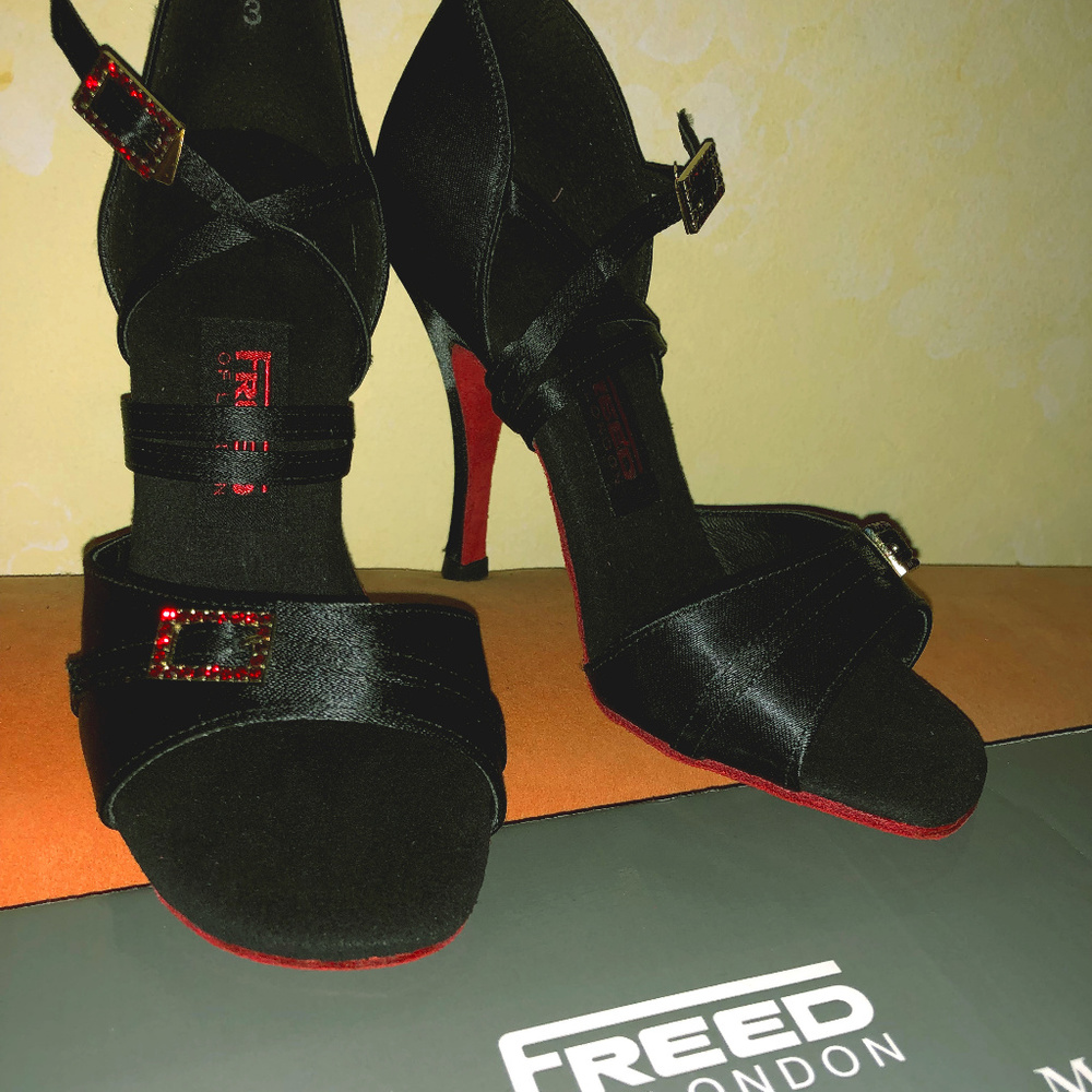 Red sole, Swarovski, special edition latin shoes